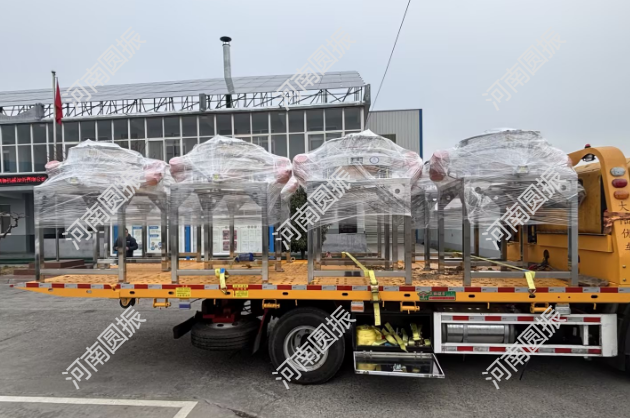 湖南省8台直排筛装车，准备发货